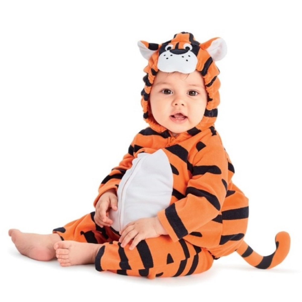 Carter's Orange and Black Tiger Plush Baby Costume